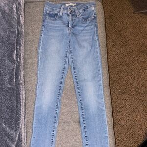 Levi's Women's Sky Blue Skinny Jeans